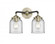 Bell - 2 Light - 13 inch - Black Antique Brass - Bath Vanity Light (3442|284-2W-BAB-G52-LED)