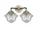 Oxford - 2 Light - 16 inch - Black Antique Brass - Bath Vanity Light (3442|284-2W-BAB-G534)