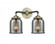 Bell - 2 Light - 13 inch - Black Antique Brass - Bath Vanity Light (3442|284-2W-BAB-G53-LED)