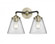 Cone - 2 Light - 14 inch - Black Antique Brass - Bath Vanity Light (3442|284-2W-BAB-G62)