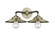 Railroad - 2 Light - 16 inch - Black Antique Brass - Bath Vanity Light (3442|284-2W-BAB-M4-AB)
