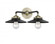 Railroad - 2 Light - 16 inch - Black Antique Brass - Bath Vanity Light (3442|284-2W-BAB-M6-BK)