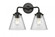 Cone - 2 Light - 14 inch - Oil Rubbed Bronze - Bath Vanity Light (3442|284-2W-OB-G62-LED)