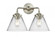 Cone - 2 Light - 16 inch - Brushed Satin Nickel - Bath Vanity Light (3442|284-2W-SN-G42-LED)