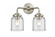 Bell - 2 Light - 13 inch - Brushed Satin Nickel - Bath Vanity Light (3442|284-2W-SN-G52)