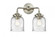 Bell - 2 Light - 13 inch - Brushed Satin Nickel - Bath Vanity Light (3442|284-2W-SN-G54)