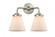 Cone - 2 Light - 14 inch - Brushed Satin Nickel - Bath Vanity Light (3442|284-2W-SN-G61-LED)