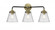 Cone - 3 Light - 24 inch - Black Antique Brass - Bath Vanity Light (3442|284-3W-BAB-G64-LED)