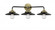 Railroad - 3 Light - 26 inch - Black Antique Brass - Bath Vanity Light (3442|284-3W-BAB-M6-BK-LED)