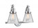 Cone - 2 Light - 18 inch - Polished Chrome - Adjustable Bath Vanity Light (3442|515-2W-PC-G62-LED)