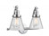 Cone - 2 Light - 18 inch - Polished Chrome - Adjustable Bath Vanity Light (3442|515-2W-PC-G64-LED)