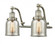Bell - 2 Light - 18 inch - Brushed Satin Nickel - Adjustable Bath Vanity Light (3442|515-2W-SN-G58-LED)
