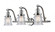 Canton - 3 Light - 28 inch - Polished Chrome - Adjustable Bath Vanity Light (3442|515-3W-PC-G184S)