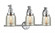 Bell - 3 Light - 28 inch - Polished Chrome - Adjustable Bath Vanity Light (3442|515-3W-PC-G58)
