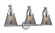 Cone - 3 Light - 28 inch - Polished Chrome - Adjustable Bath Vanity Light (3442|515-3W-PC-G63)