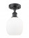 Belfast - 1 Light - 6 inch - Matte Black - Semi-Flush Mount (3442|516-1C-BK-G101-LED)