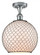 Farmhouse Chicken Wire - 1 Light - 10 inch - Polished Chrome - Semi-Flush Mount (3442|516-1C-PC-G121-10CBK)