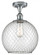 Farmhouse Chicken Wire - 1 Light - 10 inch - Polished Chrome - Semi-Flush Mount (3442|516-1C-PC-G122-10CSN)
