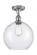 Athens - 1 Light - 10 inch - Polished Chrome - Semi-Flush Mount (3442|516-1C-PC-G124-10-LED)