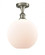 Athens - 1 Light - 10 inch - Brushed Satin Nickel - Semi-Flush Mount (3442|516-1C-SN-G121-10-LED)
