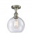 Athens - 1 Light - 8 inch - Brushed Satin Nickel - Semi-Flush Mount (3442|516-1C-SN-G124)
