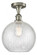 Athens - 1 Light - 10 inch - Brushed Satin Nickel - Semi-Flush Mount (3442|516-1C-SN-G125-10)