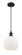 Athens - 1 Light - 8 inch - Matte Black - Cord hung - Mini Pendant (3442|516-1P-BK-G121)