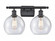 Athens - 2 Light - 18 inch - Matte Black - Bath Vanity Light (3442|516-2W-BK-G124-LED)