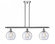 Athens - 3 Light - 36 inch - Polished Chrome - Stem hung - Island Light (3442|516-3I-PC-G124-LED)