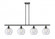 Athens - 4 Light - 48 inch - Matte Black - Stem hung - Island Light (3442|516-4I-BK-G124-LED)