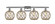 Farmhouse Rope - 4 Light - 38 inch - Polished Chrome - Bath Vanity Light (3442|516-4W-PC-G122-8RB)