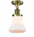 Bellmont - 1 Light - 6 inch - Antique Brass - Semi-Flush Mount (3442|517-1CH-AB-G191-LED)