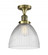 Seneca Falls - 1 Light - 10 inch - Antique Brass - Semi-Flush Mount (3442|517-1CH-AB-G222-LED)