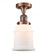 Canton - 1 Light - 6 inch - Antique Copper - Semi-Flush Mount (3442|517-1CH-AC-G181-LED)