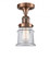 Canton - 1 Light - 6 inch - Antique Copper - Semi-Flush Mount (3442|517-1CH-AC-G182S)