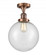 Beacon - 1 Light - 10 inch - Antique Copper - Semi-Flush Mount (3442|517-1CH-AC-G204-10)