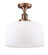 Bell - 1 Light - 12 inch - Antique Copper - Semi-Flush Mount (3442|517-1CH-AC-G71-L)