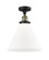 Cone - 1 Light - 12 inch - Black Antique Brass - Semi-Flush Mount (3442|517-1CH-BAB-G41-L-LED)