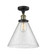Cone - 1 Light - 12 inch - Black Antique Brass - Semi-Flush Mount (3442|517-1CH-BAB-G44-L)