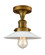 Halophane - 1 Light - 9 inch - Brushed Brass - Semi-Flush Mount (3442|517-1CH-BB-G1)