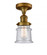Canton - 1 Light - 6 inch - Brushed Brass - Semi-Flush Mount (3442|517-1CH-BB-G184S)