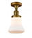 Bellmont - 1 Light - 6 inch - Brushed Brass - Semi-Flush Mount (3442|517-1CH-BB-G191-LED)