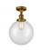 Beacon - 1 Light - 10 inch - Brushed Brass - Semi-Flush Mount (3442|517-1CH-BB-G202-10)