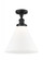 Cone - 1 Light - 12 inch - Matte Black - Semi-Flush Mount (3442|517-1CH-BK-G41-L)