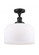 Bell - 1 Light - 12 inch - Matte Black - Semi-Flush Mount (3442|517-1CH-BK-G71-L-LED)