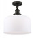 Bell - 1 Light - 12 inch - Oil Rubbed Bronze - Semi-Flush Mount (3442|517-1CH-OB-G71-L)
