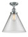 Cone - 1 Light - 12 inch - Polished Chrome - Semi-Flush Mount (3442|517-1CH-PC-G42-L)