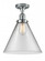 Cone - 1 Light - 12 inch - Polished Chrome - Semi-Flush Mount (3442|517-1CH-PC-G42-L-LED)