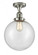 Beacon - 1 Light - 10 inch - Polished Nickel - Semi-Flush Mount (3442|517-1CH-PN-G204-10)