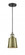 Addison - 1 Light - 5 inch - Black Antique Brass - Cord hung - Mini Pendant (3442|201C-BAB-M9-AB-LED)